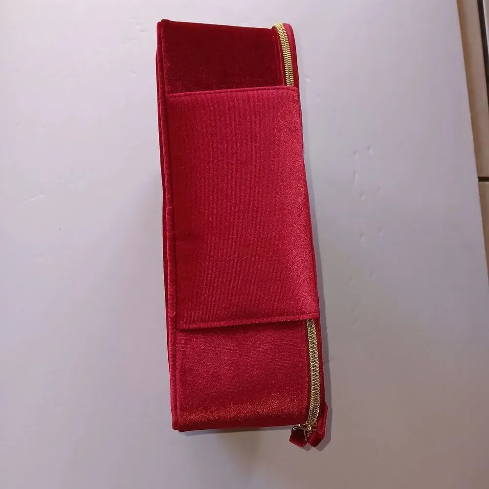 Estee Lauder Cosmetic Case Bag with Handle Limited Edition Red Velour 2023